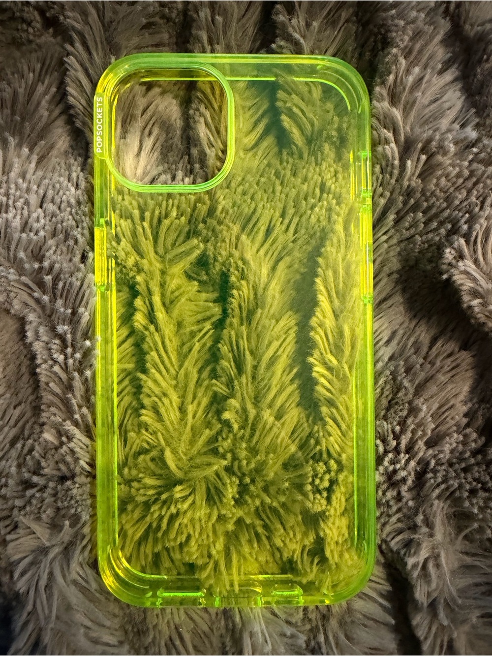 PopSocket Neon Green Transparent iPhone 13 Case